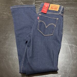 Levi's Dark Blue 714 Straight Jeans 27x30 NWT